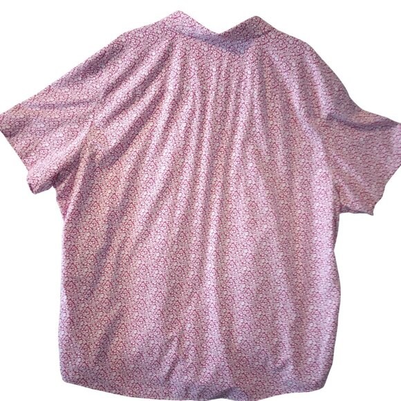 Untuckit Mens XXXL 3XL Red White Floral Button Down Shirt Chaddsford Regular Fit - Picture 2 of 6